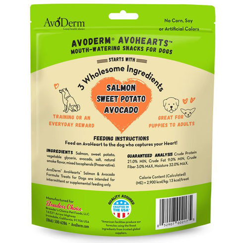 Avoderm AvoHearts Salmon & Avocado Dog Treats 5oz - Poudre Pet and Feed Supply